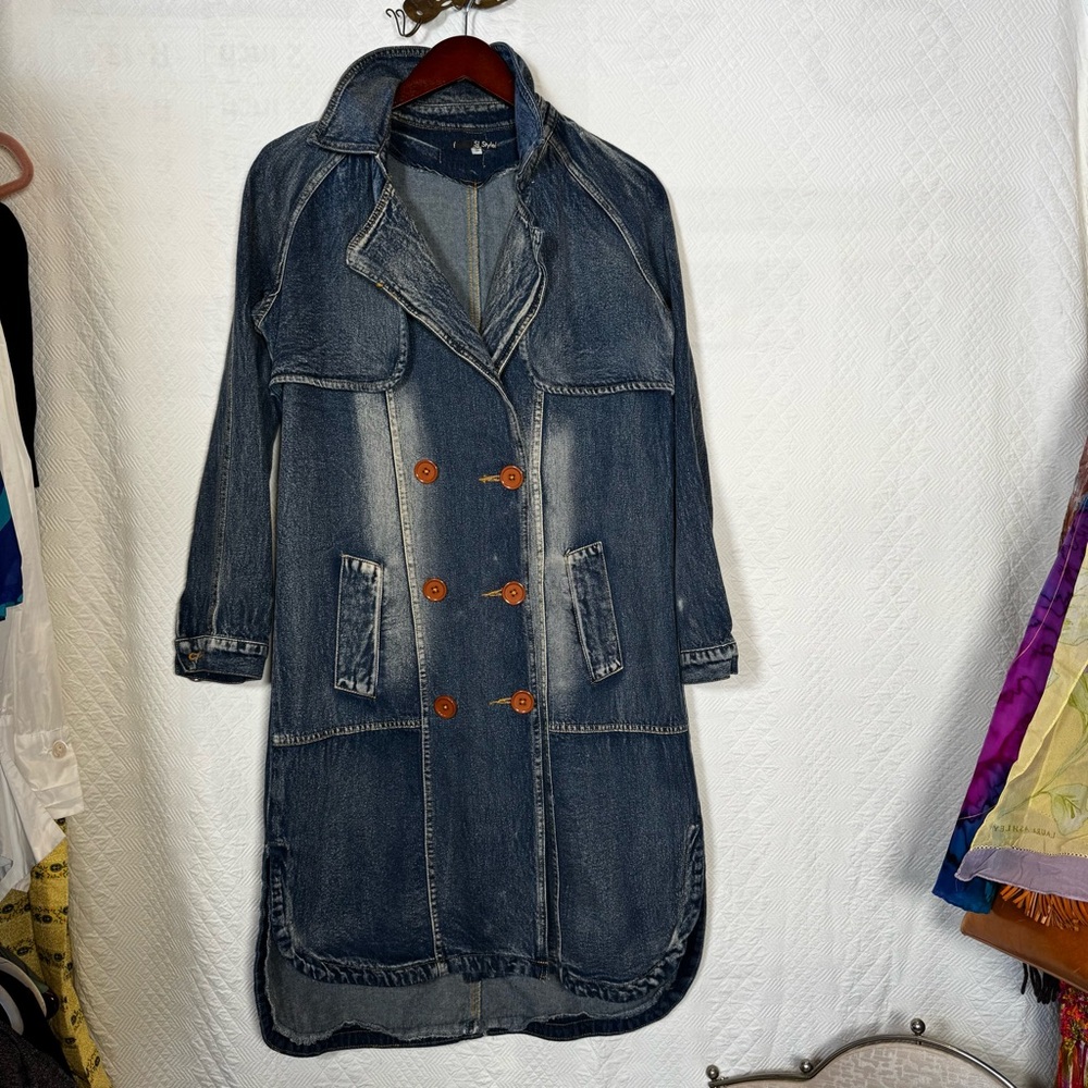 SJ Style denim dress jacket small